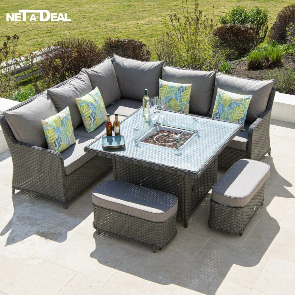 Arizona  Dining Firepit Set