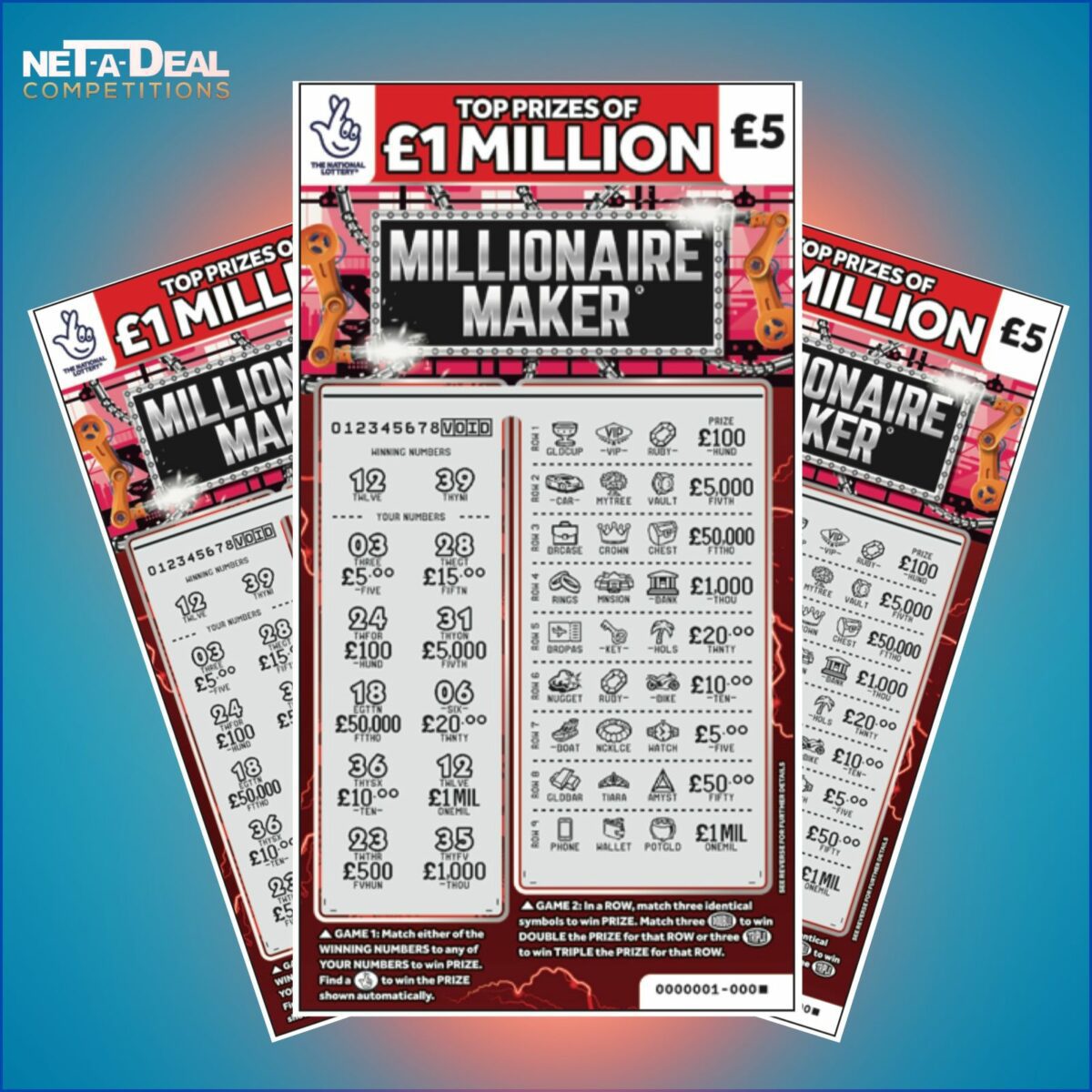 MILLIONAIRE MAKER Scratch Cards