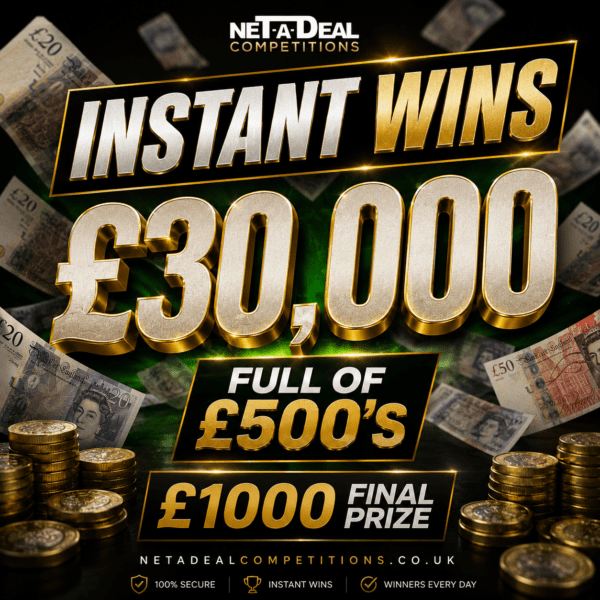 Win £30000 cash UK & ROI competition
